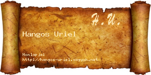 Hangos Uriel névjegykártya